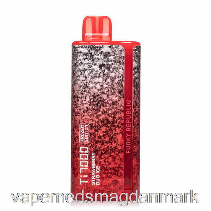 Vape Juice Funky Lands Ti7000 Engangs Jordbær Duo Er